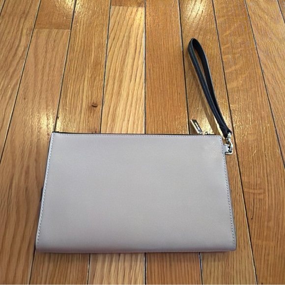 Kate Spade Staci Medium Double Zip Wristlet Purse Warm Beige & Black K6122 $149